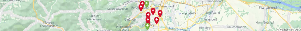 Kartenansicht für Apotheken-Notdienste in der Nähe von Brunn am Gebirge (Mödling, Niederösterreich)